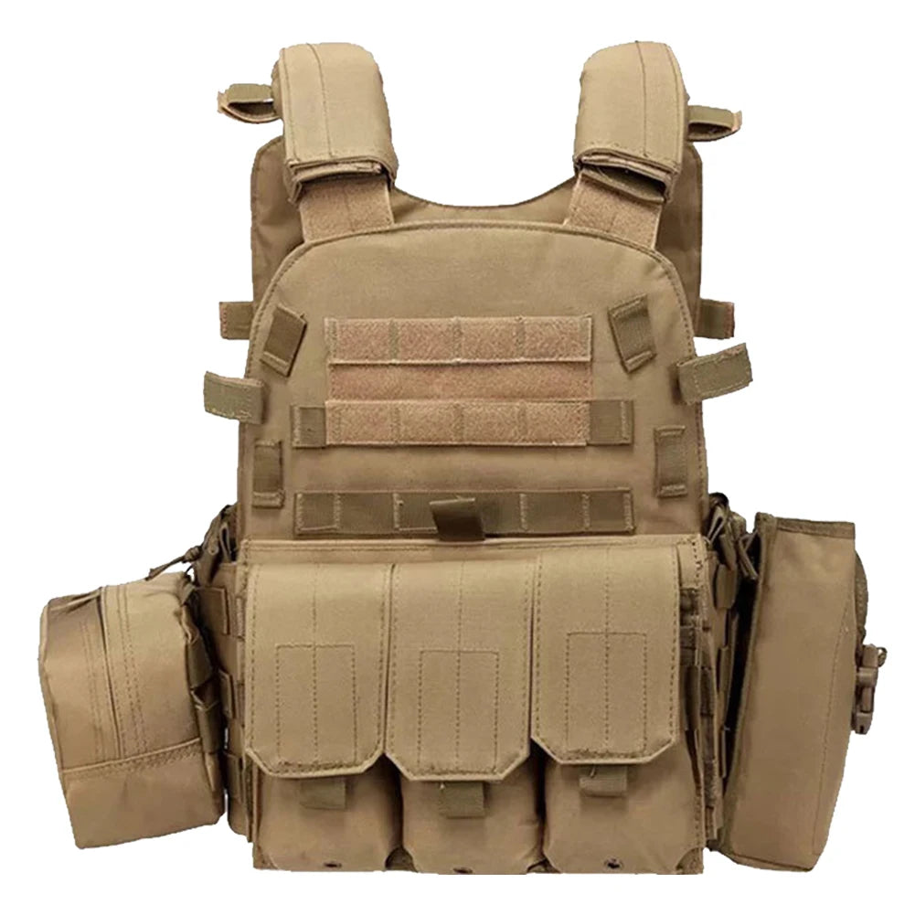 NONECN Nylon Tactical MOLLE Vest Carrier Outdoor Airsoft Hunting