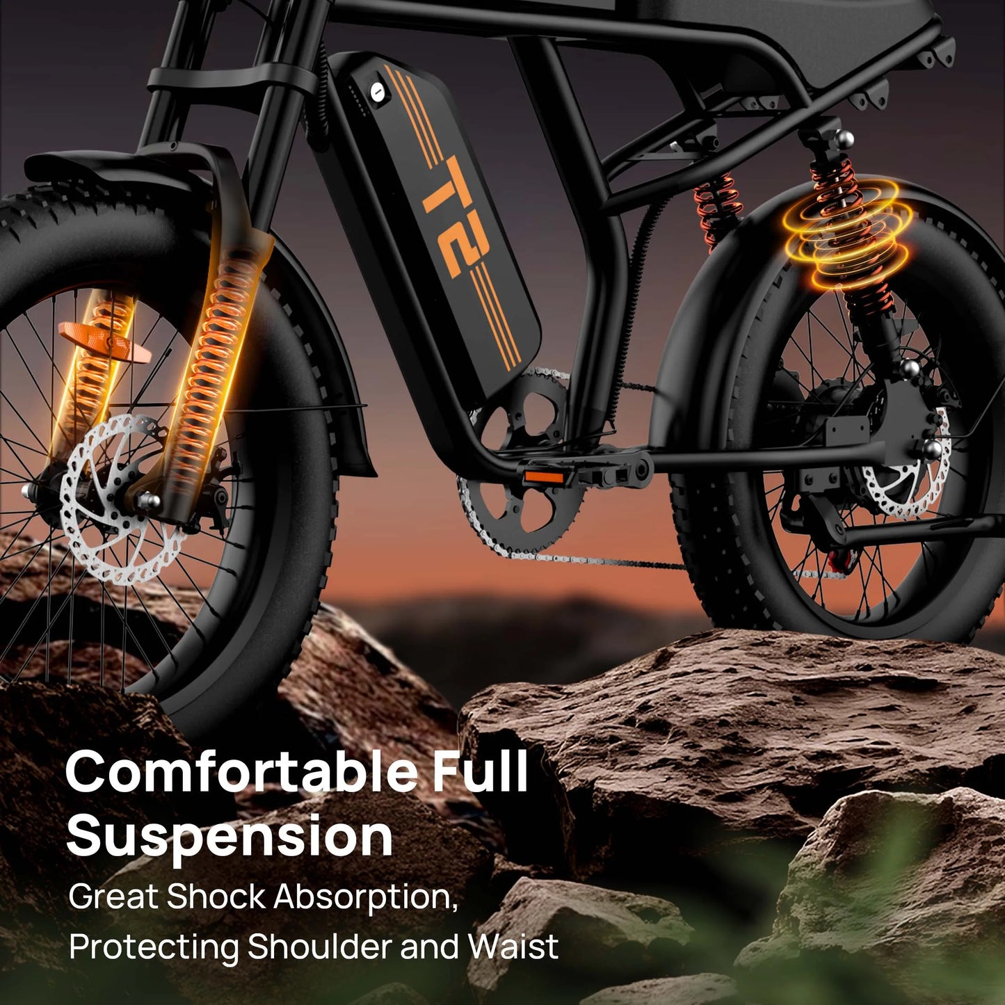 URLIFE 1500W Electric Fat Tire Mountain Bike Removable 48V Battery