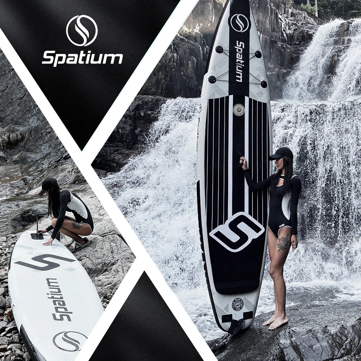 Spatium Inflatable Stand Up Paddle Board With Antislip EVA Deck