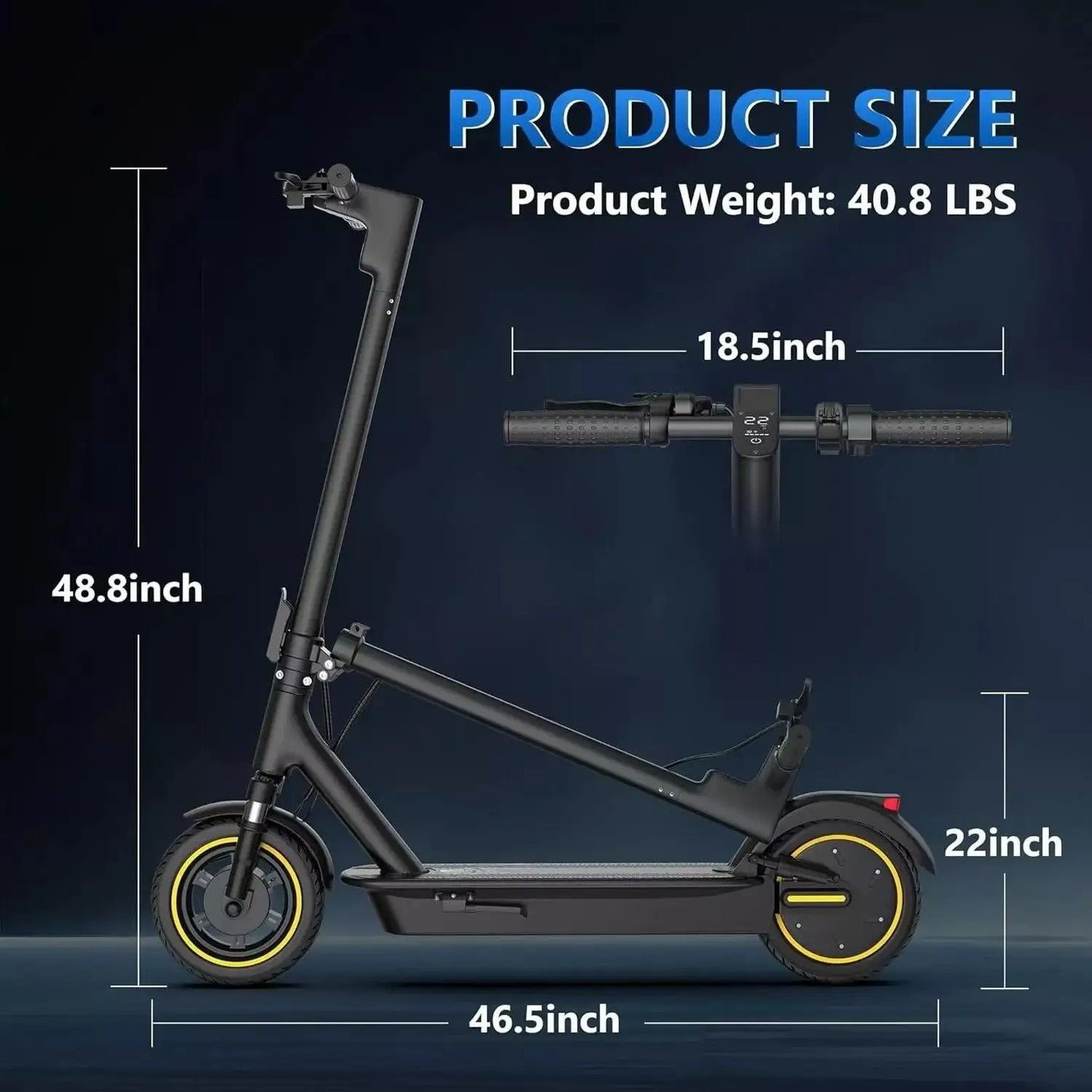 Ladped LPMAX Folding Electric Scooter 22 MPH Long Range