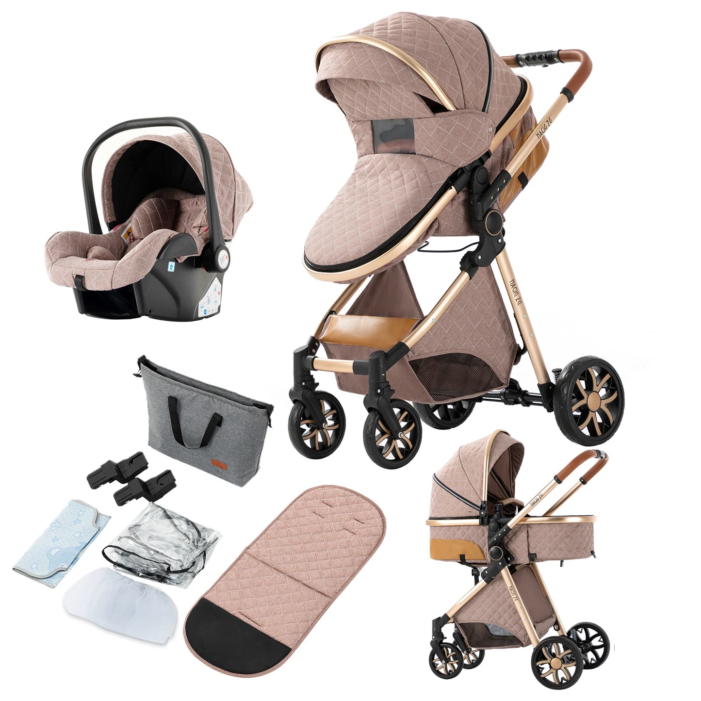 3 In 1 Baby Stroller For Newborns Lightweight Infant Pram