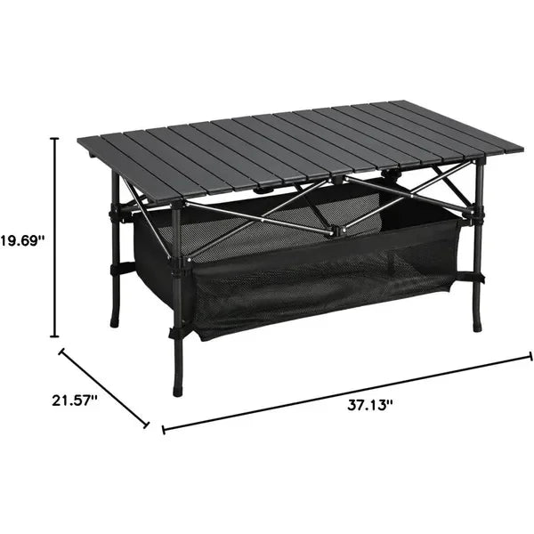 Ultra Compact Roll Up Beach Table For Camping And Picnics
