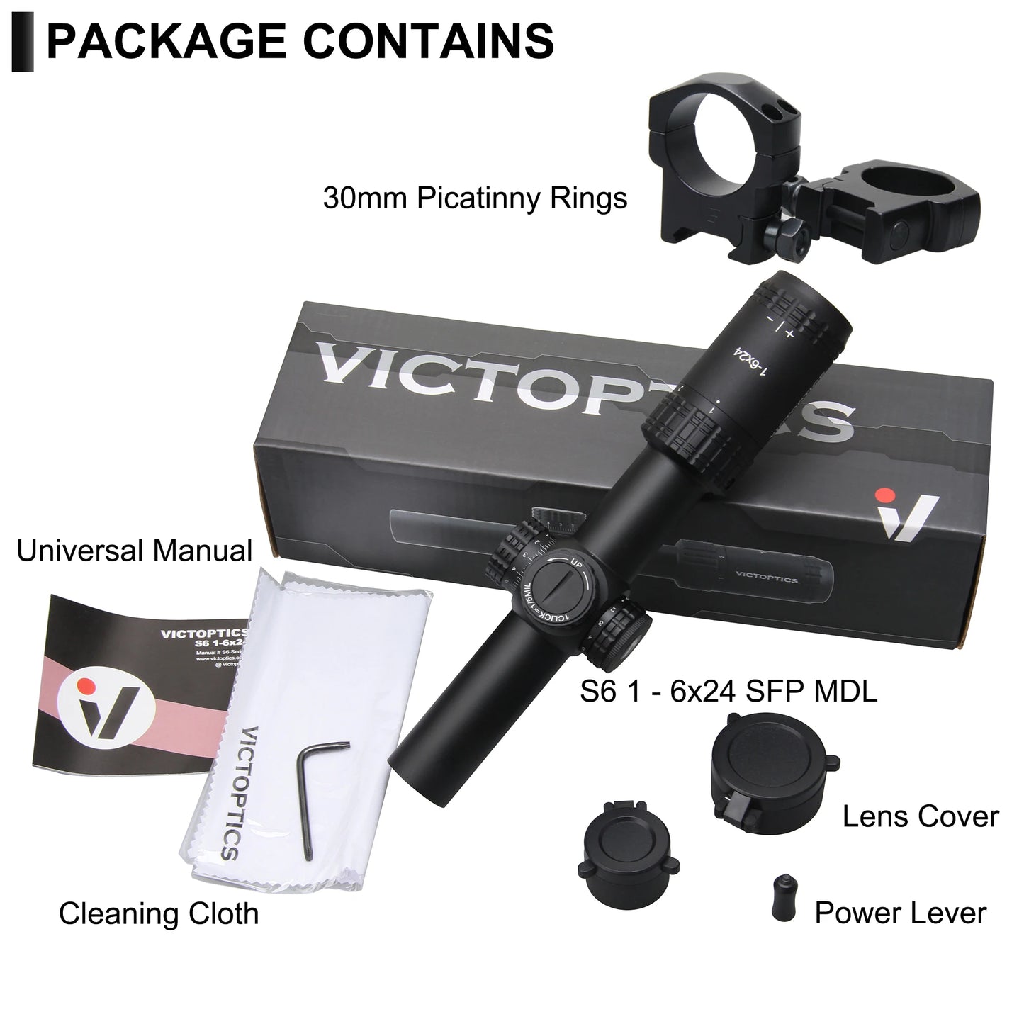 Vector Optics S6 Riflescope AR 15 Illumination Turret Lock
