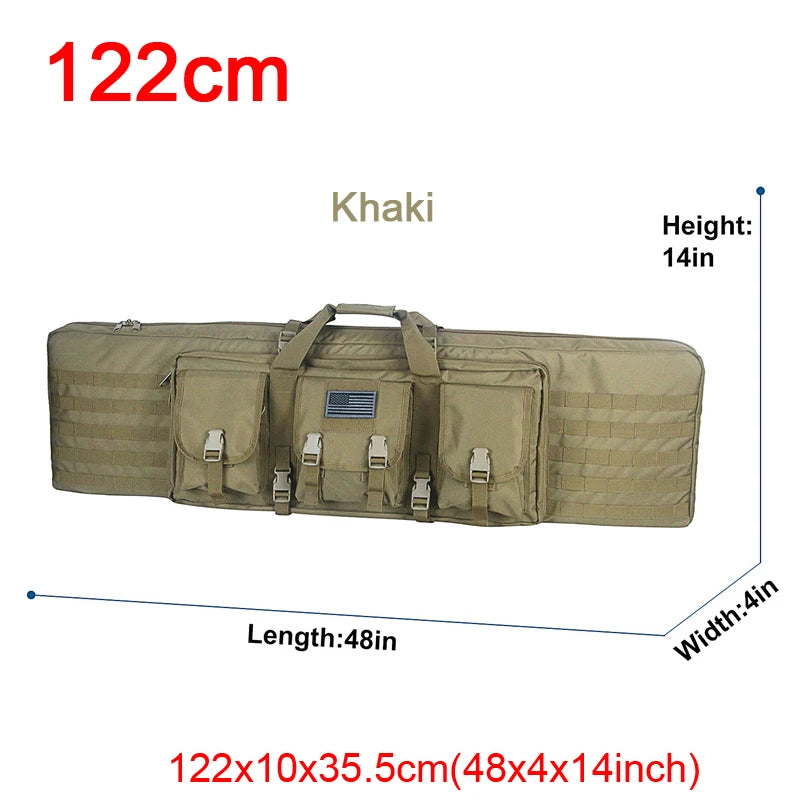 LQARMY Tactical Double Rifle Case with Molle System