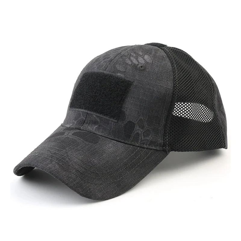 NONECN Outdoor Multicam Camouflage Adjustable Mesh Hat