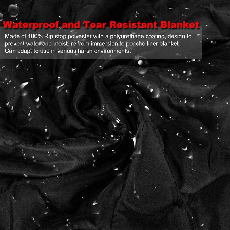 LQARMY Tactical Poncho Liner Woobie Camouflage Water Repellent