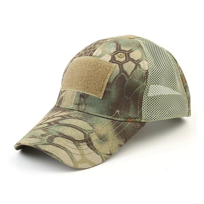 NONECN Outdoor Multicam Camouflage Adjustable Mesh Hat