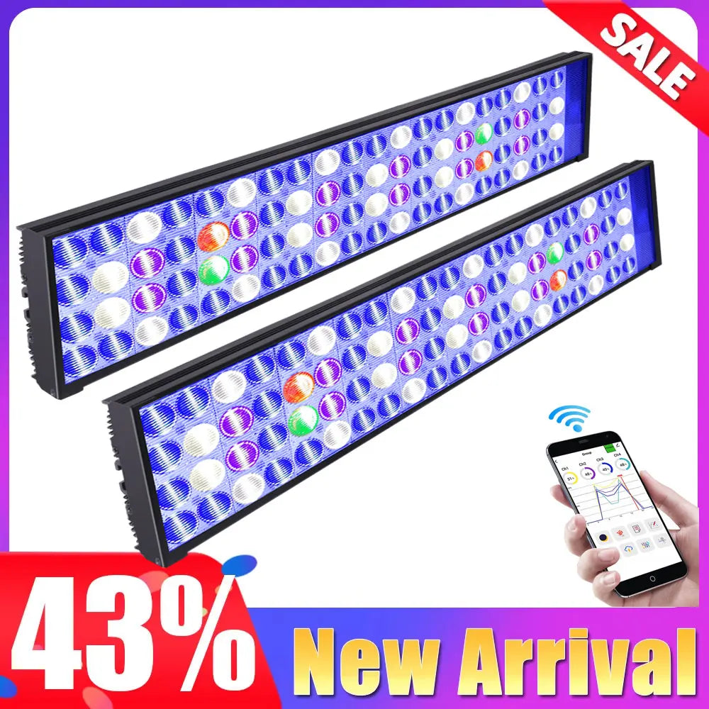 PopBloom WiFi Reef Aquarium LED Light Full Spectrum For Reef