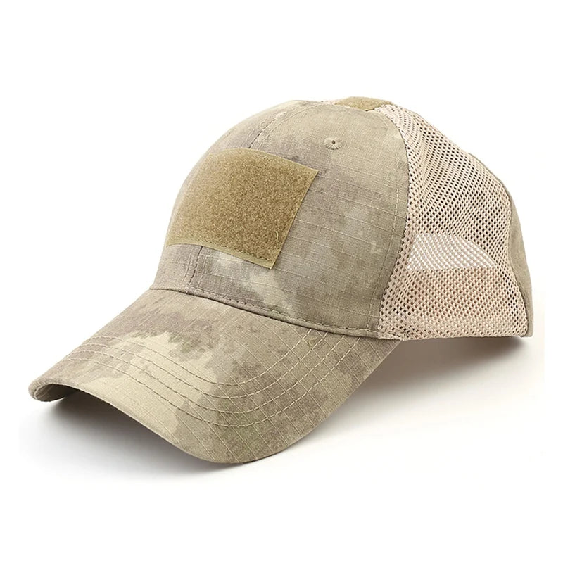NONECN Outdoor Multicam Camouflage Adjustable Mesh Hat