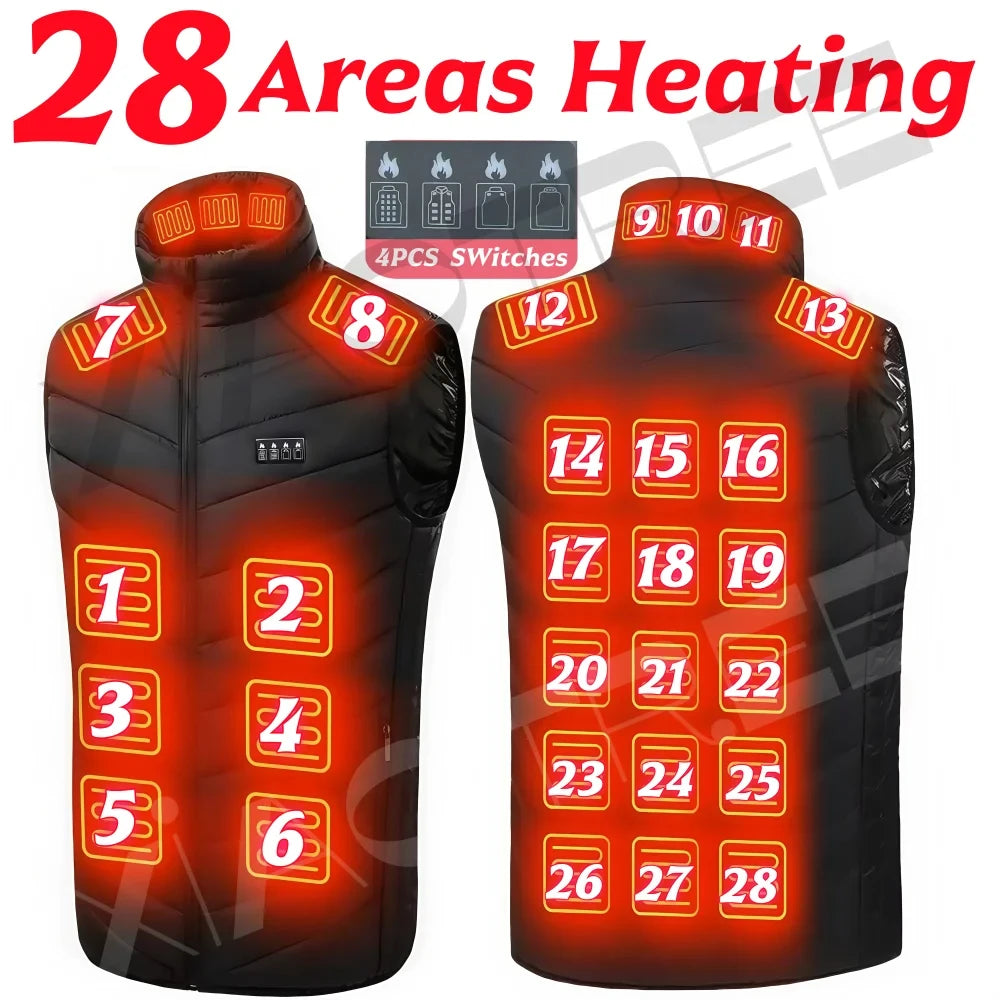 XIAOTREECN Heated Vest USB Electric Jacket For Men Women Outdoor