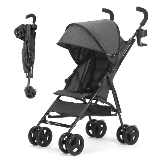 Lightweight Folding High-View Baby Stroller With Recline