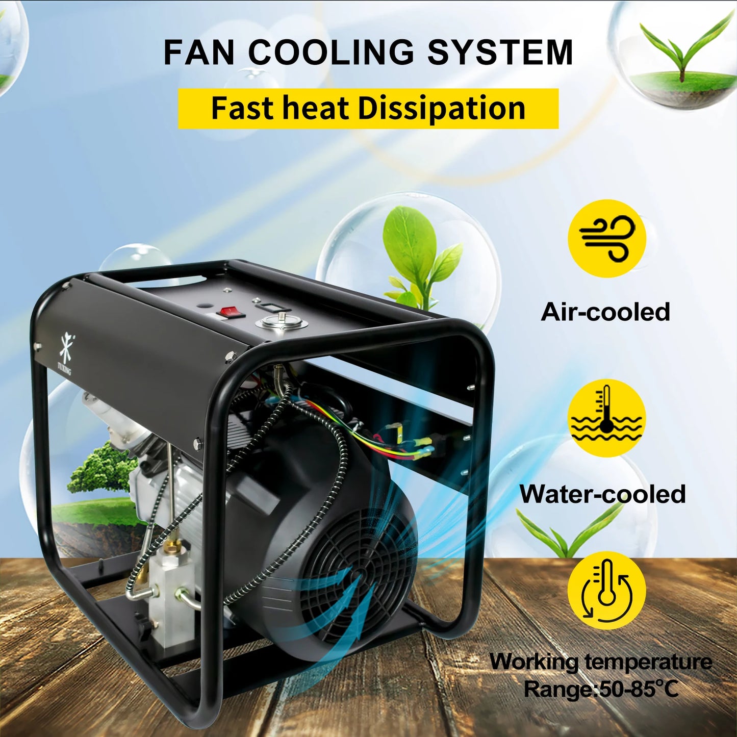 TUXING TXED012 4500 Psi High Pressure PCP Air Compressor AutoStop