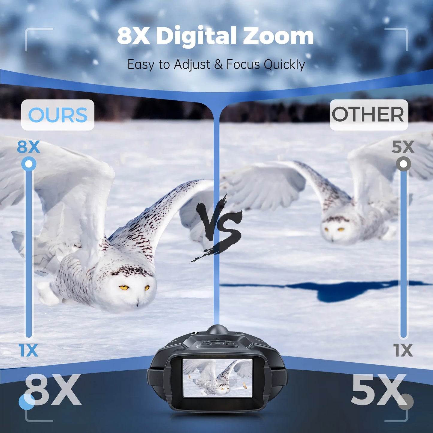 Letcmoi 4K Night Vision Binoculars With Infrared Goggle And Rechargeable