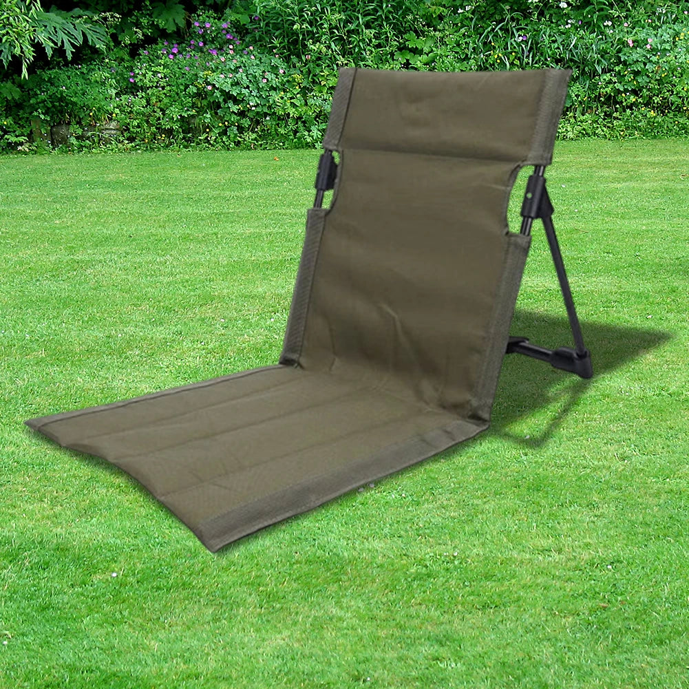Folding Beach Chair With Back Support For Outdoor Use