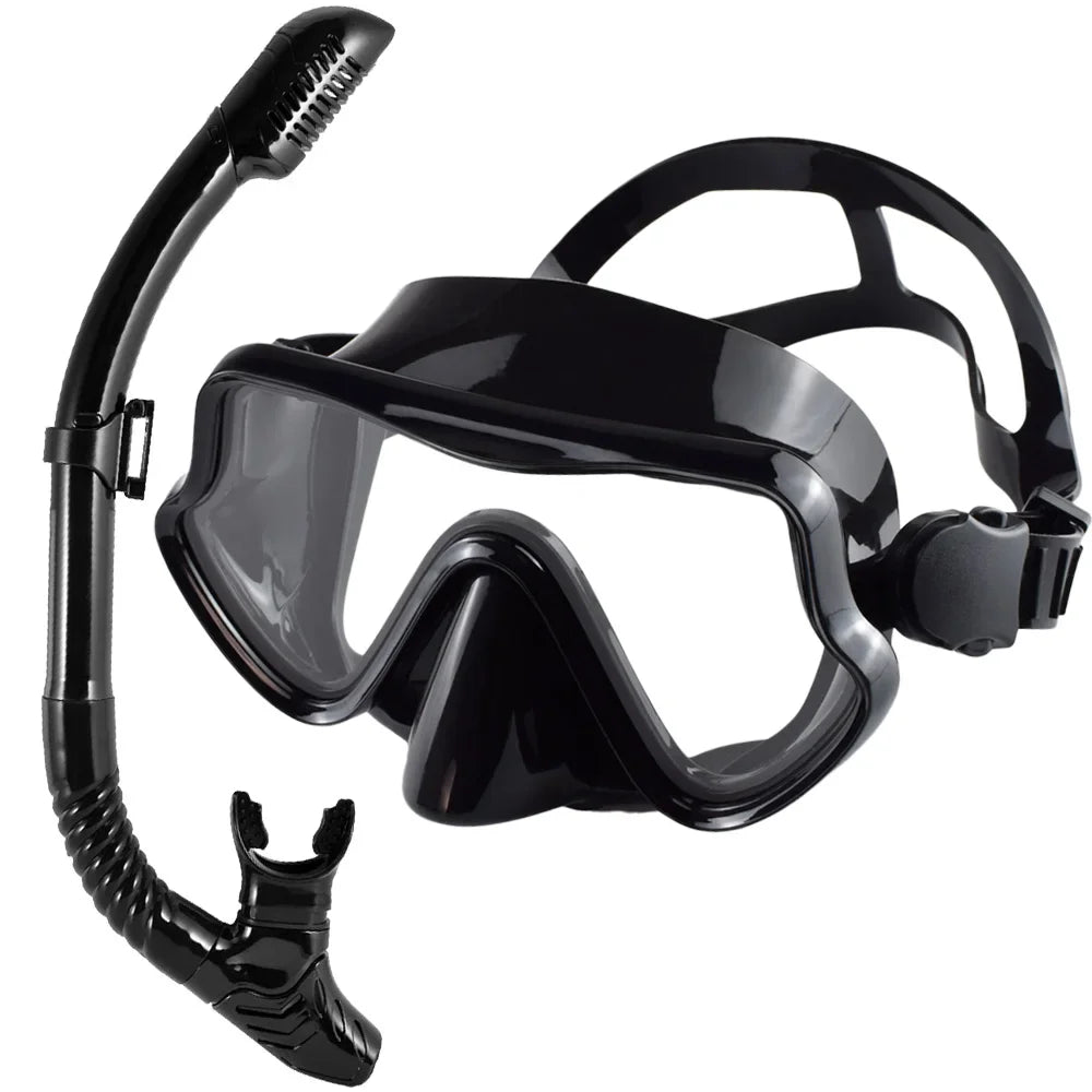 JoyMaySun Scuba Mask Snorkel Set Panoramic Tempered Glass