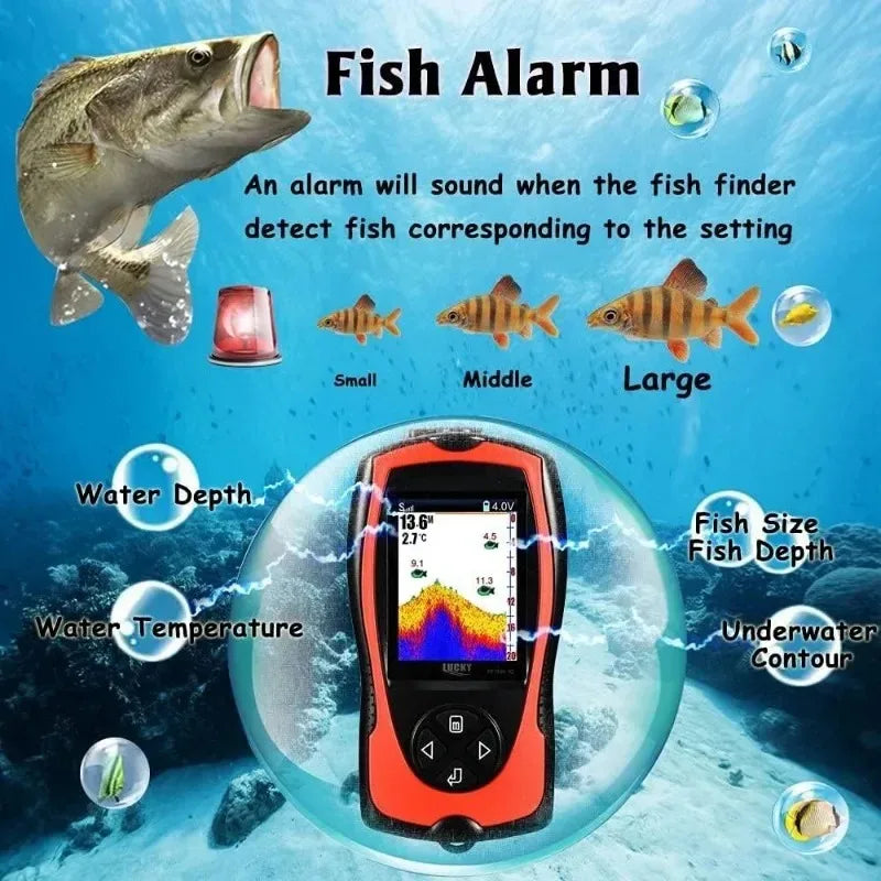 Portable Handheld Kayak Fish Finder Depth Finder With Sonar Sensor