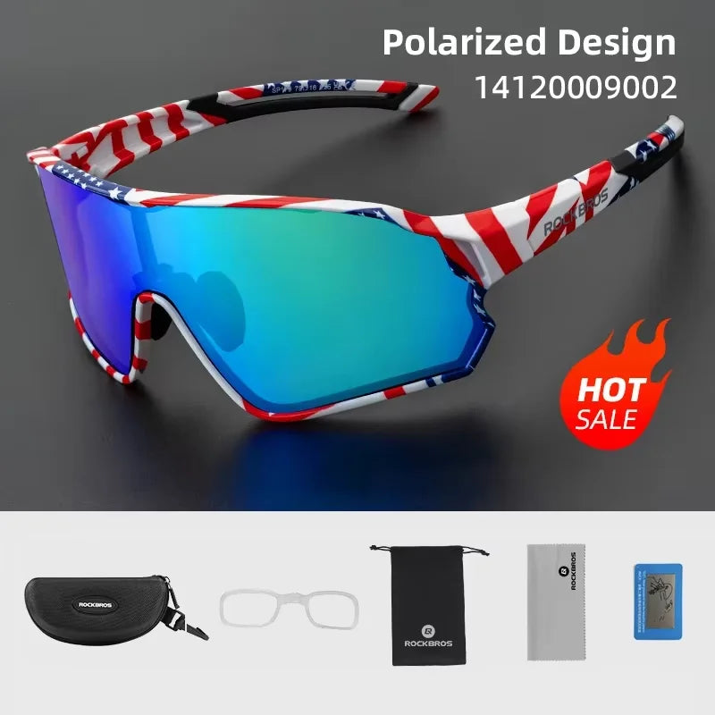 ROCKBROS Cycling Polarized Glasses UV400 Sport Bicycle  Sunglasses Mtb Mountain Bike Eyewear Sunglasses Running Goggles