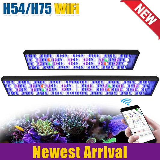 PopBloom WiFi Reef Aquarium LED Light Full Spectrum For Reef