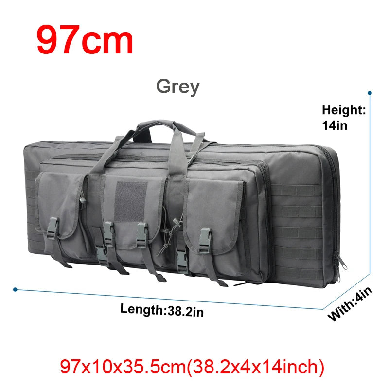 LQARMY Tactical Double Rifle Case with Molle System