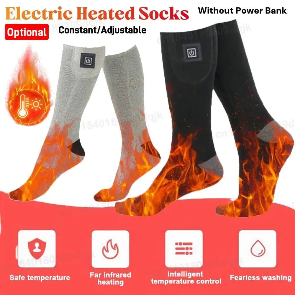 JOCESTYLECN Electric Heating Socks 3 Level Temperature Winter Warm Socks