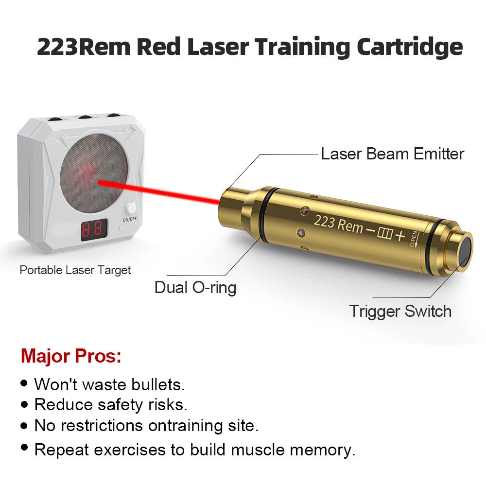 223 Laser Training Bullet Dry Fire Laser Trainer Cartridge