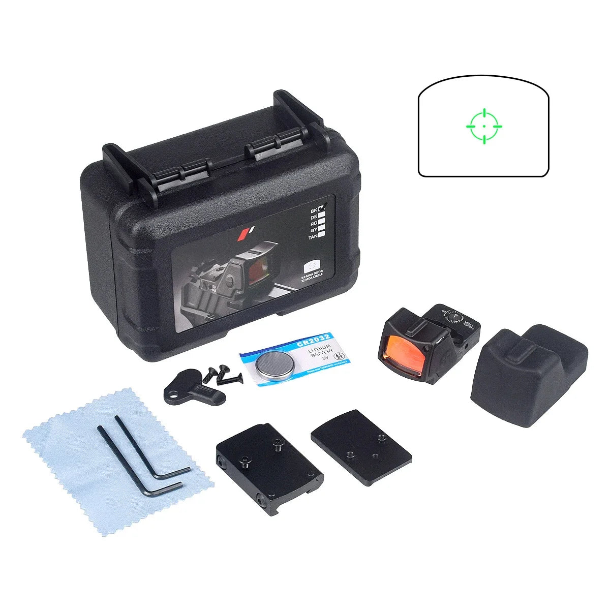 Tactical RM Red Dot Sight Reflex Scope Adjustable Aiming Optical Riflescope Fit 20mm Rail Airsoft Pistol G17 G19 AR15 M4 RM HD