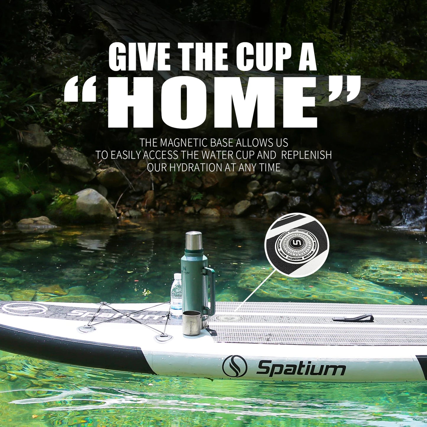 Spatium Inflatable Stand Up Paddle Board With Antislip EVA Deck