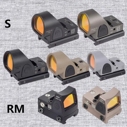 Tactical RM S Red Dot Sight Collimator Reflex For G17 Scope Optics Riflescope Fit Airsoft Weapons 20mm Rail Hunting