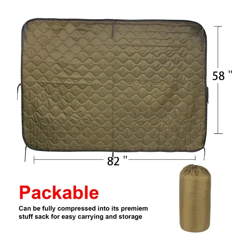 LQARMY Tactical Poncho Liner Woobie Camouflage Water Repellent