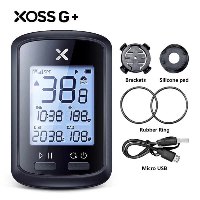 XOSS G Plus Bike GPS Computer Wireless Speedometer IPX7 Waterproof