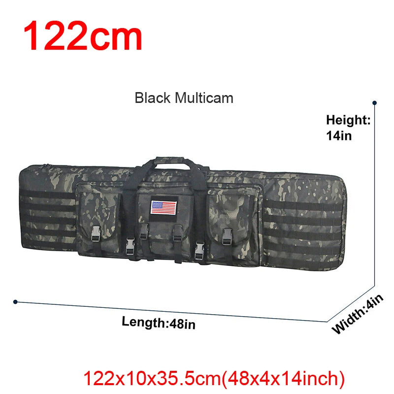 LQARMY Tactical Double Rifle Case with Molle System