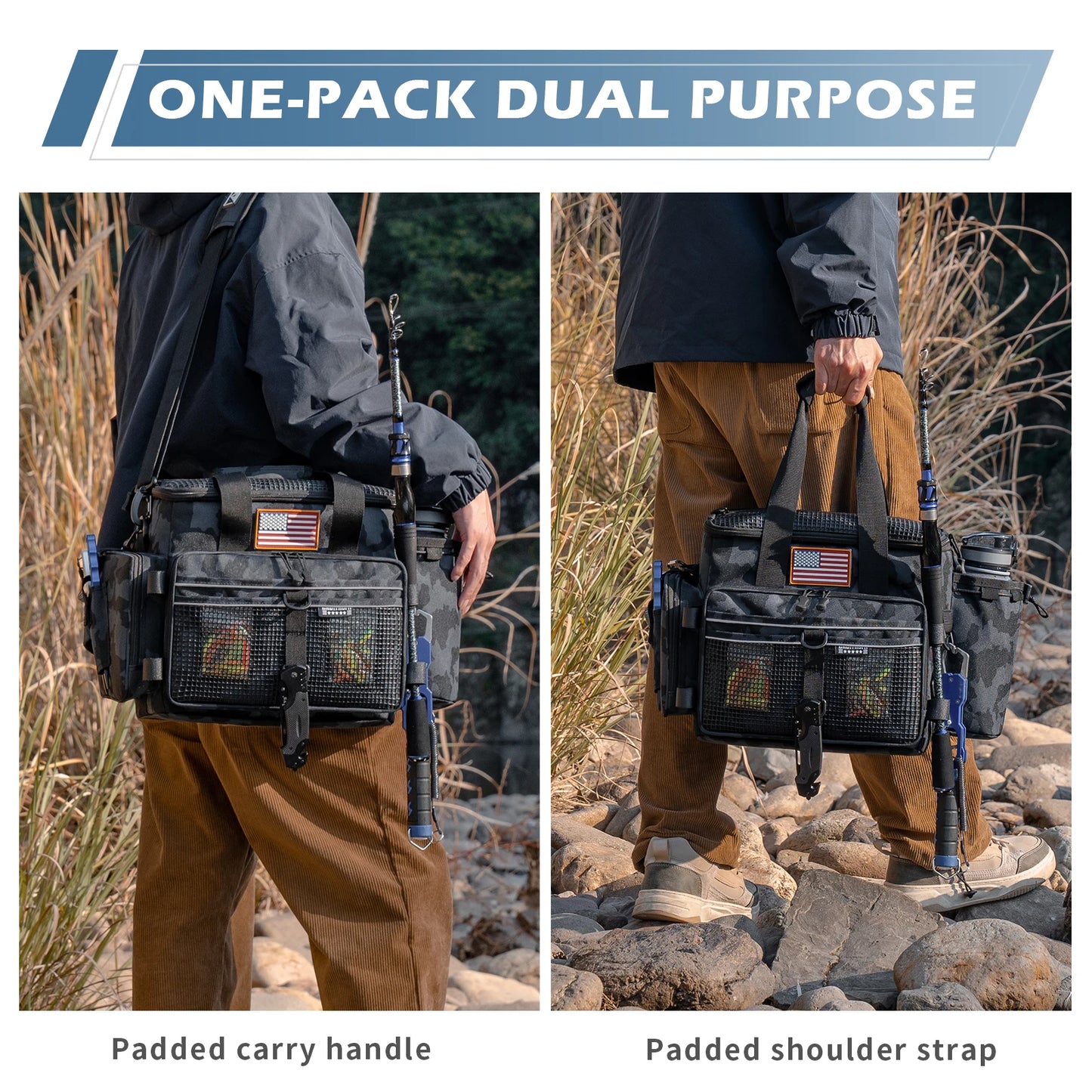 Salt Water Resistant Tackle Box Bag For Fishing Gear