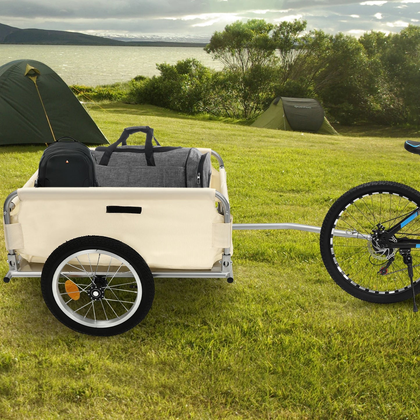 High-concerned Bicycle Cargo Trailer 50kg Load Aluminum Utility