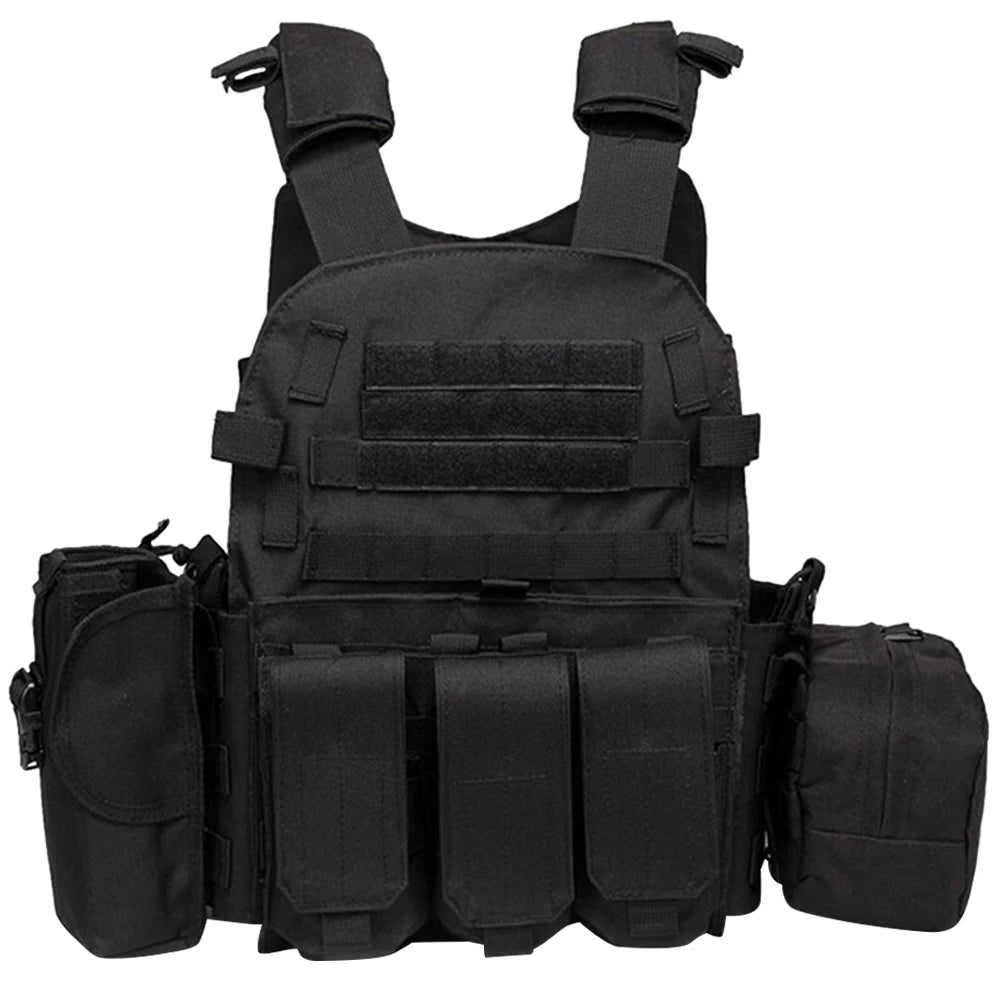 NONECN Nylon Tactical MOLLE Vest Carrier Outdoor Airsoft Hunting
