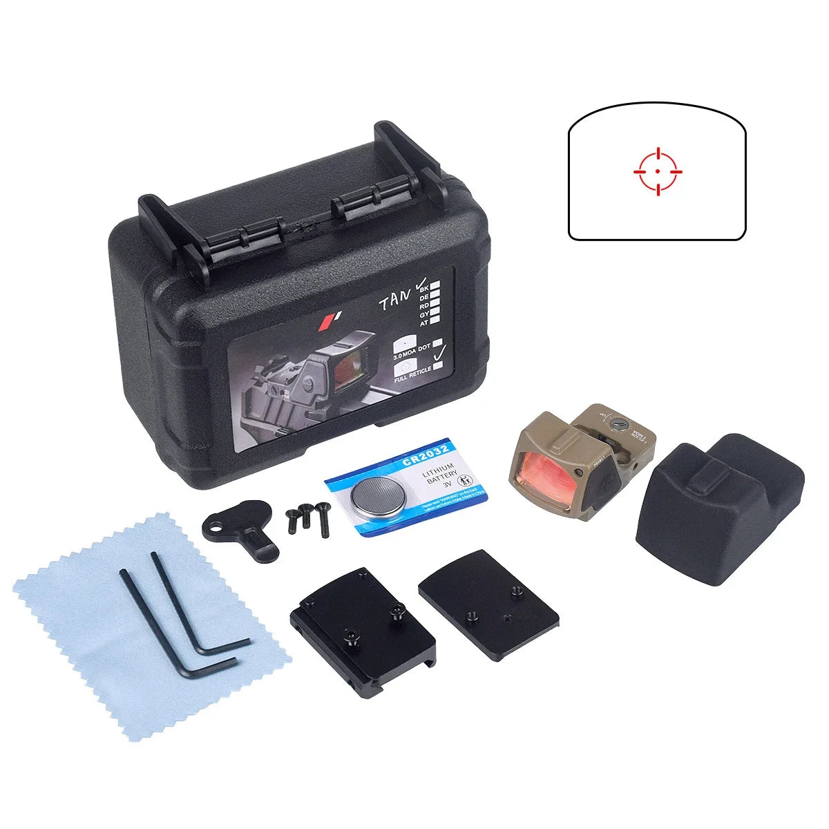 Tactical RM Red Dot Sight Reflex Scope Adjustable Aiming Optical Riflescope Fit 20mm Rail Airsoft Pistol G17 G19 AR15 M4 RM HD