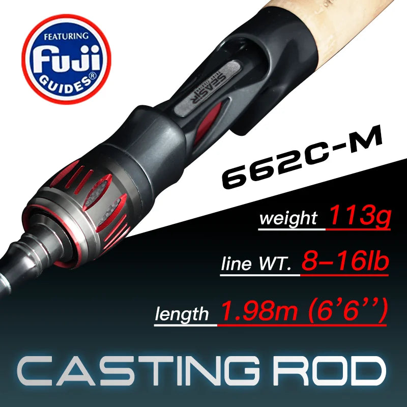 SeaSir Repeater Spinning Casting Rod Fuji O Guide Rings Carbon