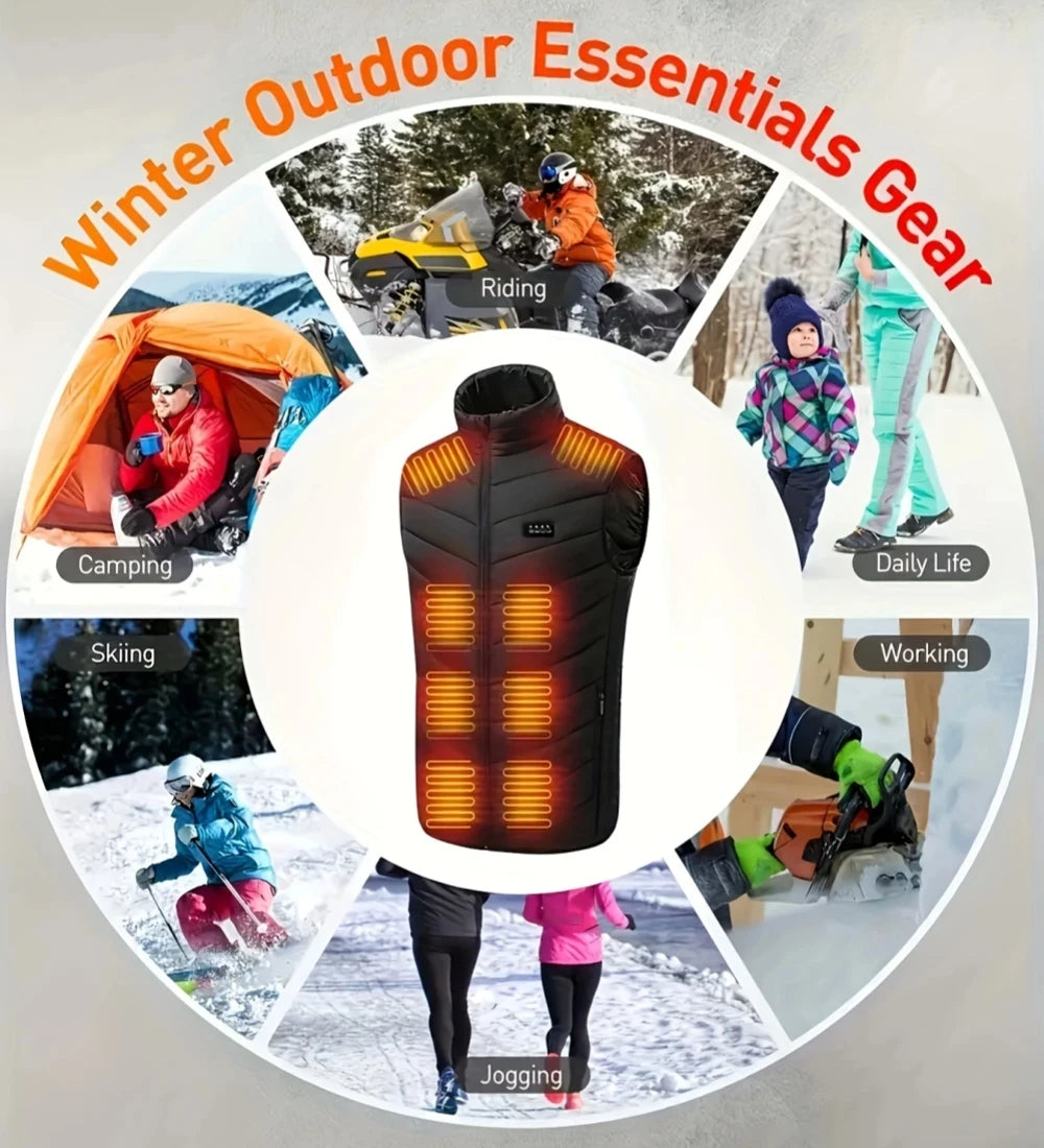 XIAOTREECN Heated Vest USB Electric Jacket For Men Women Outdoor