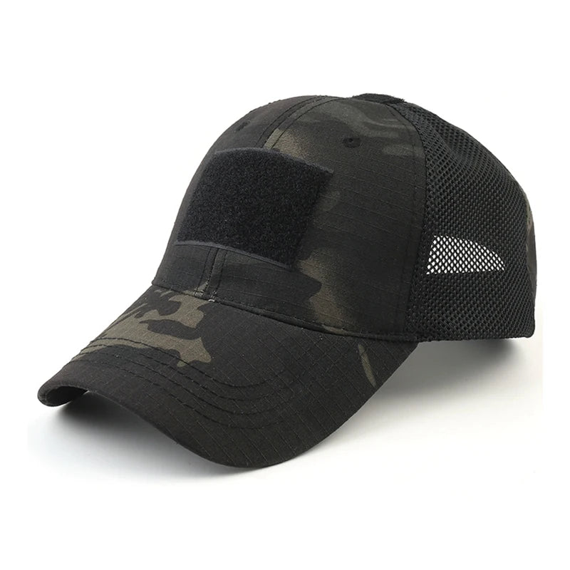 NONECN Outdoor Multicam Camouflage Adjustable Mesh Hat