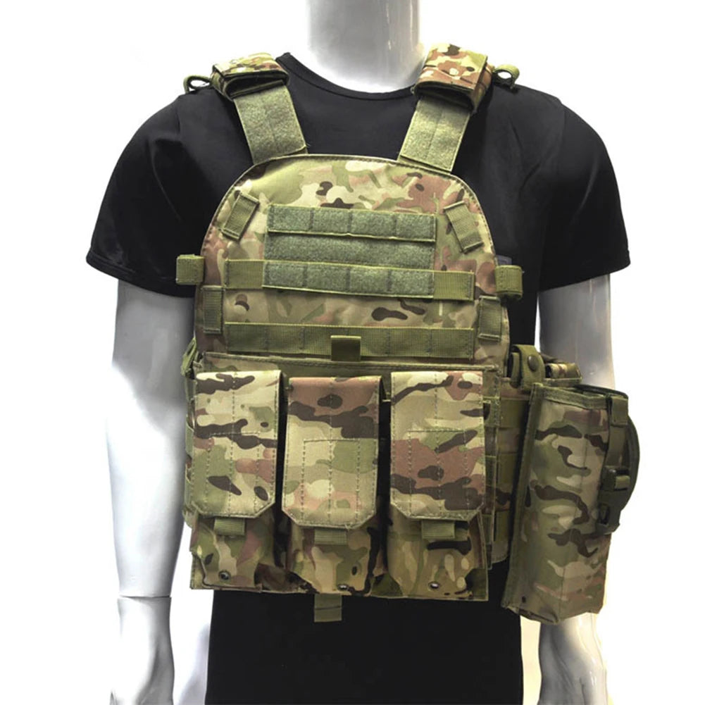 NONECN Nylon Tactical MOLLE Vest Carrier Outdoor Airsoft Hunting